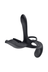 Playboy - The 3 Way Vibrating Cock Ring with Remote Control - Black - Stag Shop