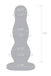 Gläs - 4-inch Glass Butt Plug - Clear - Stag Shop