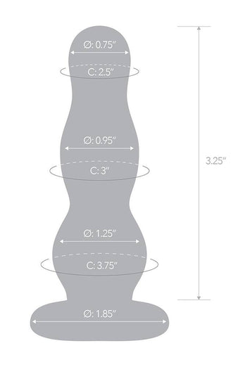 Gläs - 4-inch Glass Butt Plug - Clear - Stag Shop