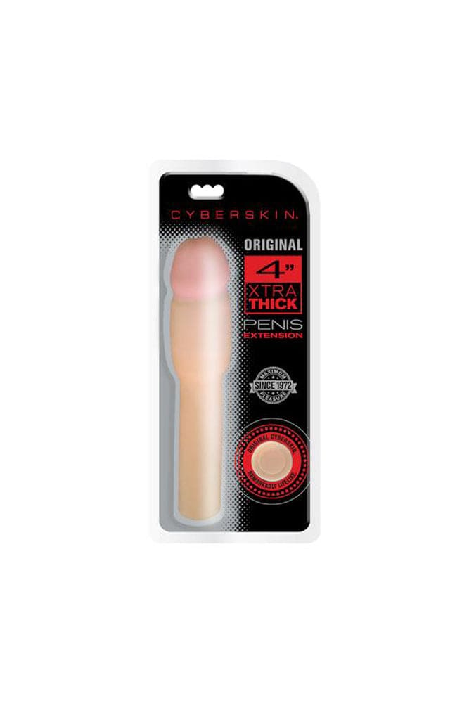 Topco - Cyberskin - 4 Inch Xtra Thick Vibrating Penis Extension - Light - Stag Shop
