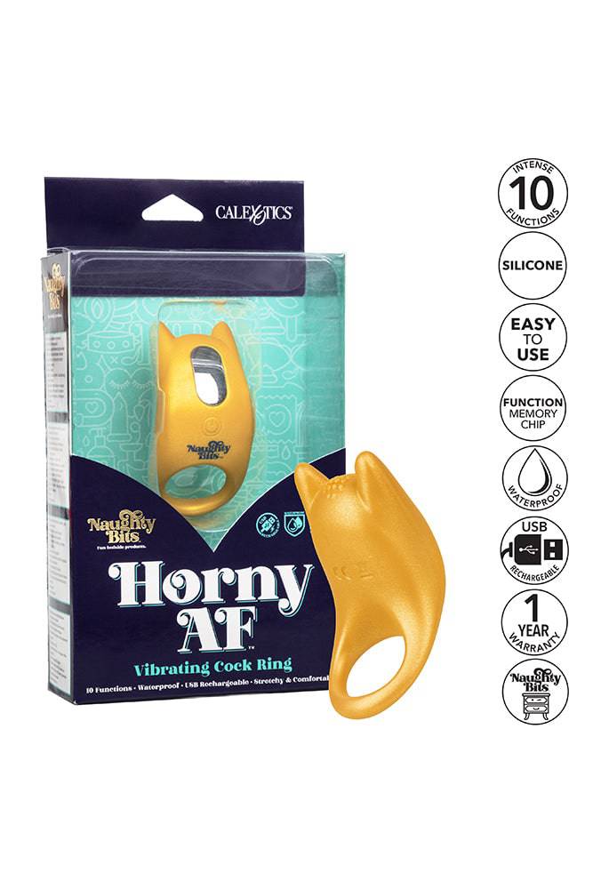 Cal Exotics - Naughty Bits - Horny AF Vibrating Cock Ring - Stag Shop