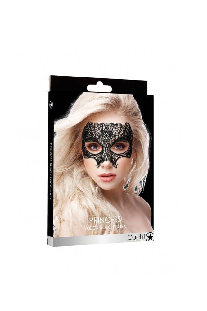 Ouch by Shots Toys - Princess Lace Mask - Black - Stag Shop