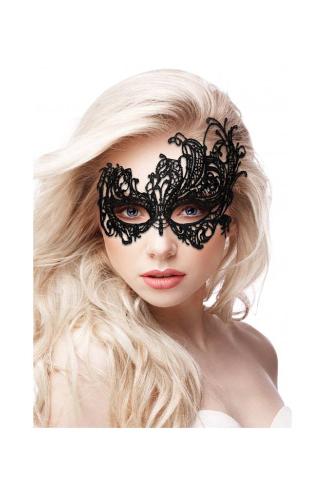 Ouch by Shots Toys - Royal Lace Mask - Black - Stag Shop