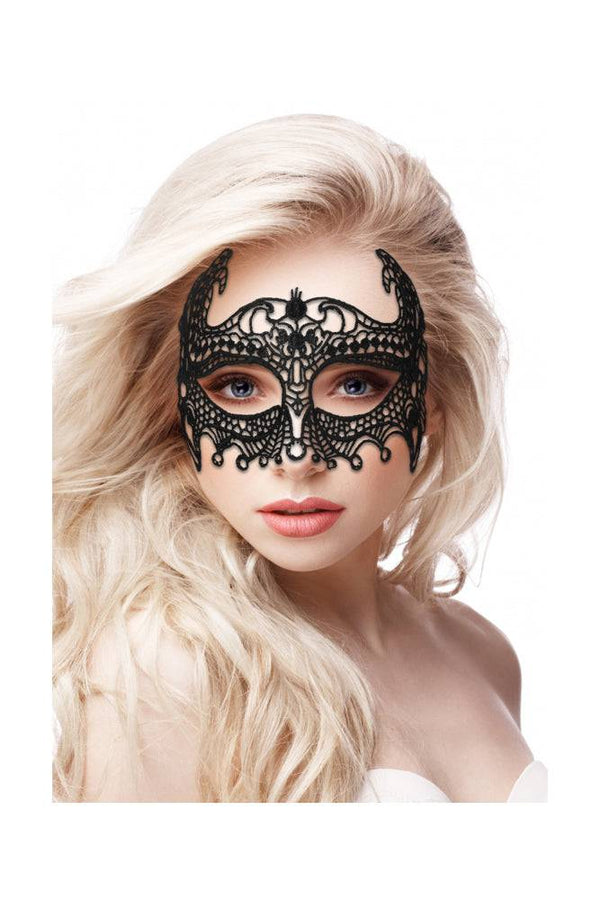 Ouch by Shots Toys - Empress Lace Mask - Black - Stag Shop