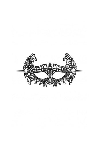 Ouch by Shots Toys - Empress Lace Mask - Black - Stag Shop