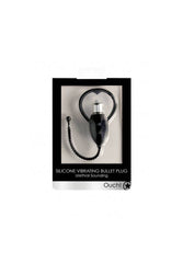 Ouch by Shots Toys - Urethral Sounding Vibrating Bullet Plug - Black - Stag Shop