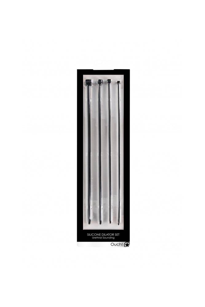 Ouch by Shots Toys - Urethral Sounding Dilator Set - Black - Stag Shop