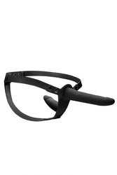 Ouch by Shots - Double Adjustable Silicone Strap-On - Black - Stag Shop