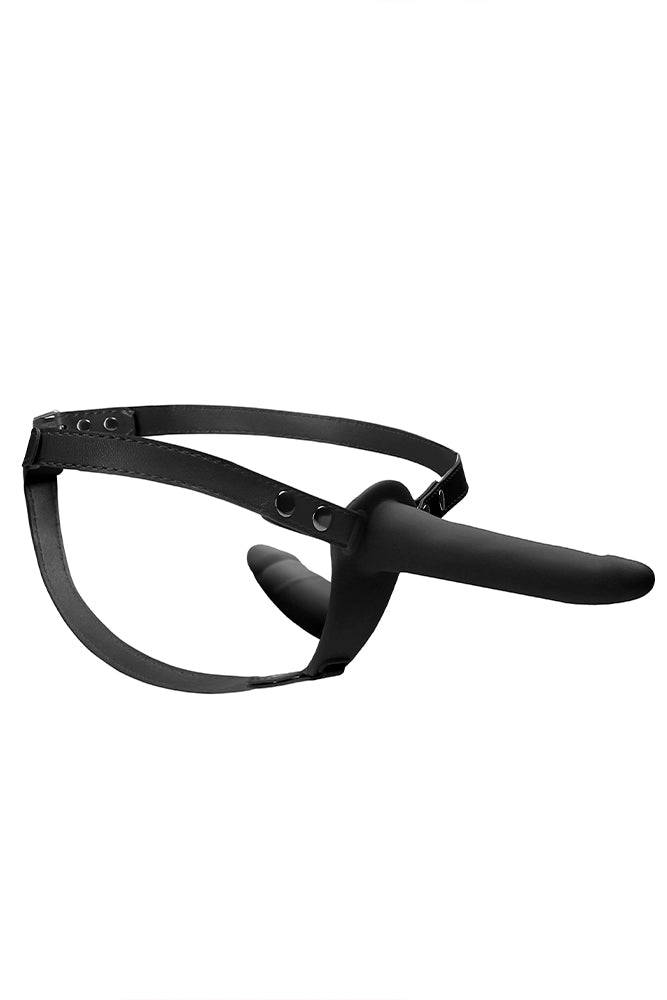 Ouch by Shots - Double Adjustable Silicone Strap-On - Black - Stag Shop