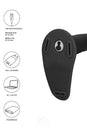 Ouch by Shots - Vibrating Adjustable Silicone Strap-On - Black - Stag Shop