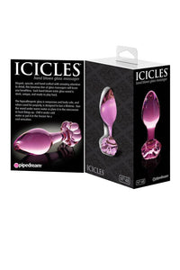 Thumbnail for Pipedream - Icicles - No. 48 - Glass Flower Butt Plug - Pink - Stag Shop