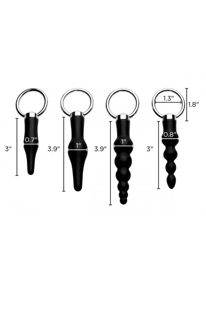 XR Brands - Master Series - 4 Piece Silicone Anal Ringed Rimmer Set - Stag Shop
