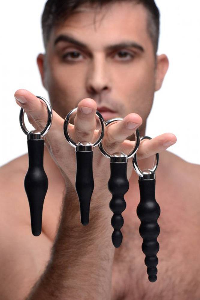 XR Brands - Master Series - 4 Piece Silicone Anal Ringed Rimmer Set - Stag Shop