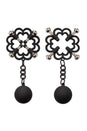 Cal Exotics - Nipple Grips - Power Grip 4-Point Weighted Nipple Press - Black/Silver - Stag Shop