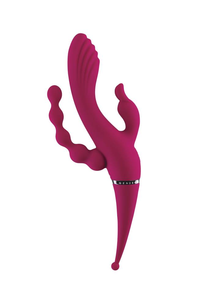 Evolved - Gender X - Four by Four Vibrator - Burgundy - Stag Shop
