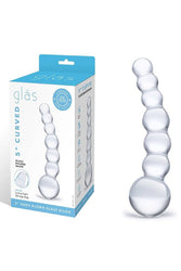 Gläs - 5-inch Curved Beaded Dildo - Clear - Stag Shop