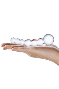 Thumbnail for Gläs - 5-inch Curved Beaded Dildo - Clear - Stag Shop