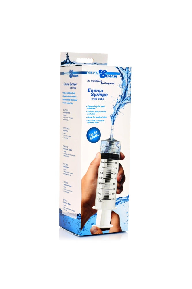 XR Brands - Clean Stream - Enema Syringe with Tube - Assorted Sizes - Stag Shop
