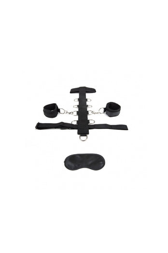 Electric Eel - Lux Fetish - 3PC Adjustable Neck & Wristraint Set - Black - Stag Shop