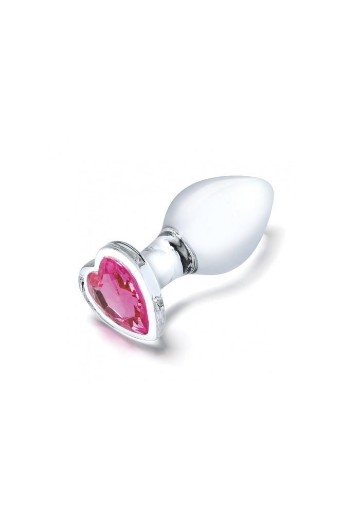 Gläs - 3 PC Heart Jewel Anal Training Kit - Clear/Pink - Stag Shop