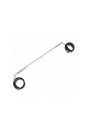 Electric Eel - Lux Fetish - Expandable Spreader Bar with Detachable Leatherette Cuffs - Silver/Black - Stag Shop