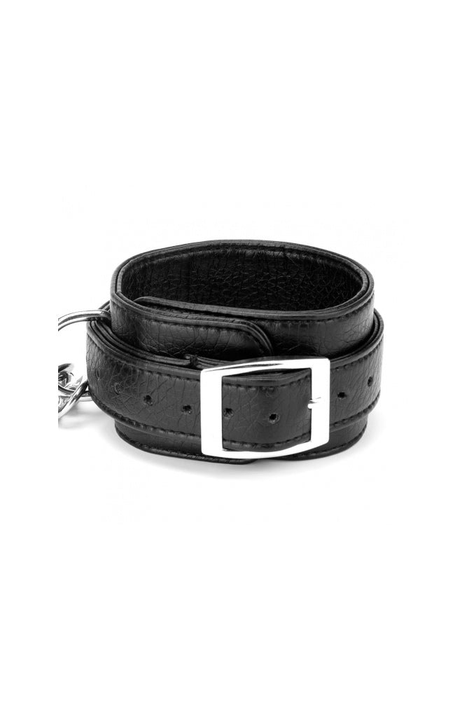 Electric Eel - Lux Fetish - Expandable Spreader Bar with Detachable Leatherette Cuffs - Silver/Black - Stag Shop