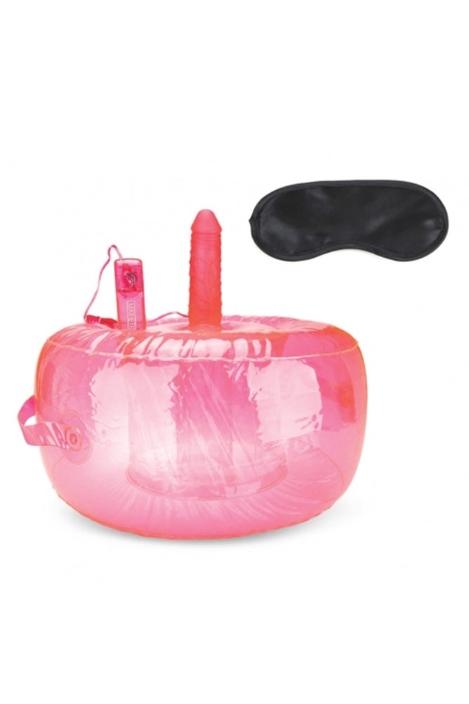 Electric Eel - Lux Fetish - Inflatable Sex Chair With Vibrating Dildo - Pink - Stag Shop