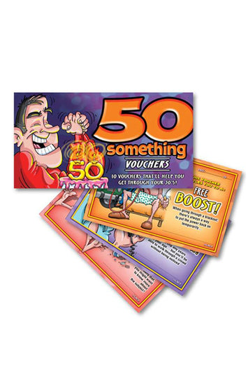 Ozze Creations - 50 Something Vouchers For Him - Stag Shop