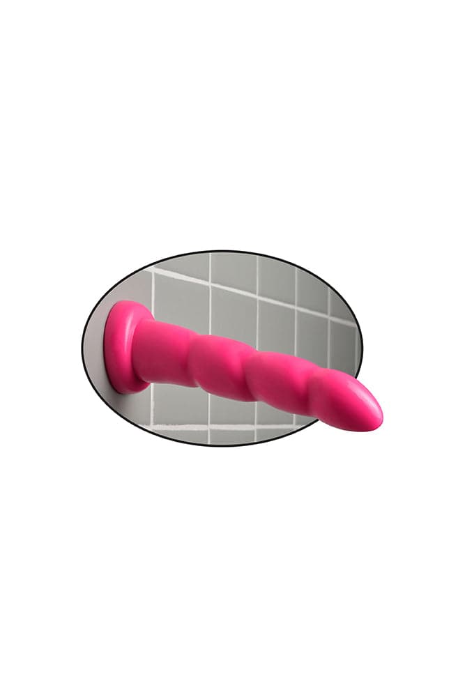 Pipedream - Dillio - Twister Ribbed Dildo - 6 inch - Pink - Stag Shop