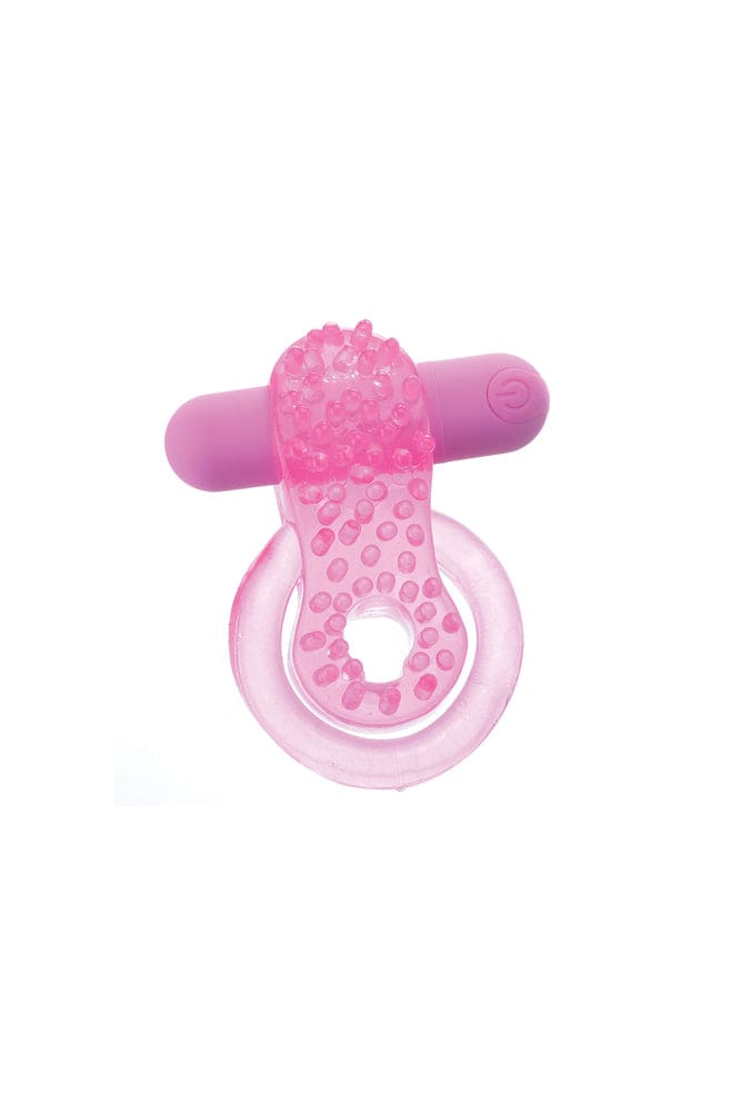 Adam & Eve - Rechargeable Couples Enhancer Cock Ring - Pink - Stag Shop