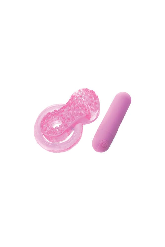 Adam & Eve - Rechargeable Couples Enhancer Cock Ring - Pink - Stag Shop