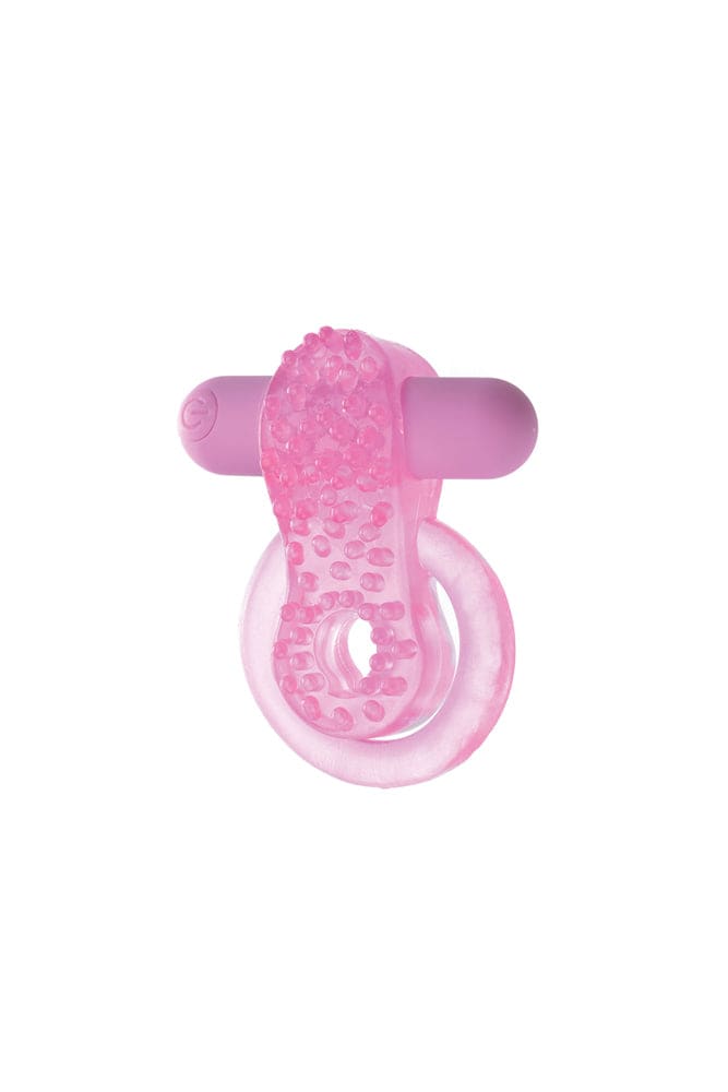 Adam & Eve - Rechargeable Couples Enhancer Cock Ring - Pink - Stag Shop
