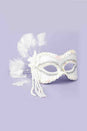 Forum Novelties - Feathered Masquerade Mask - White - Stag Shop