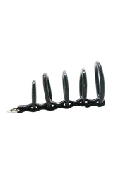 Electric Eel - Blue Line - 5 Ring Rubber Gates Of Hell Cock Cage With Lead - Stag Shop