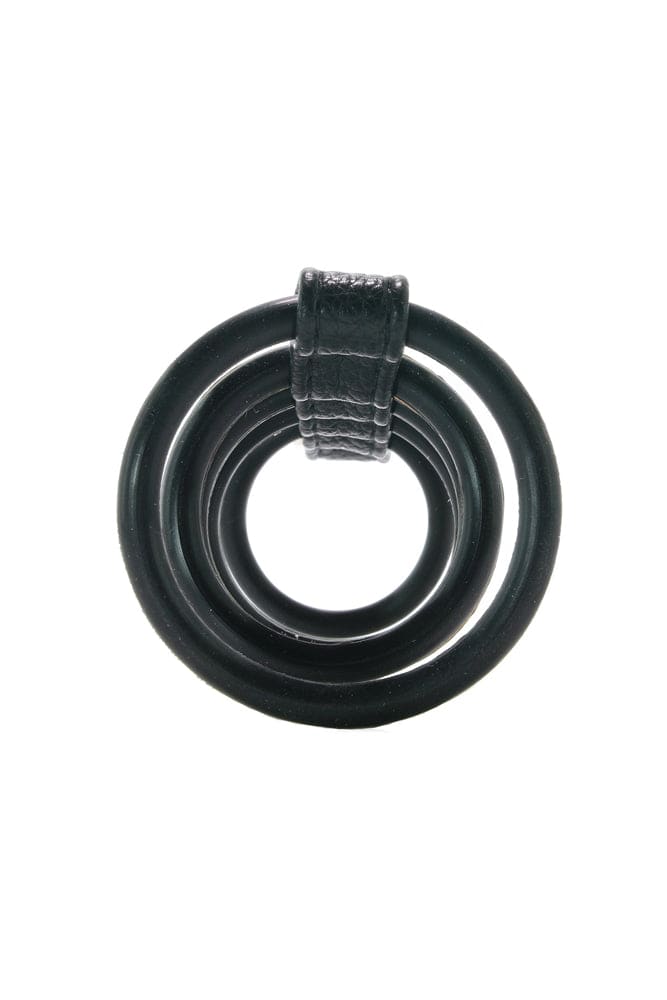 Electric Eel - Blue Line - 5 Ring Rubber Gates Of Hell Cock Cage With Lead - Stag Shop