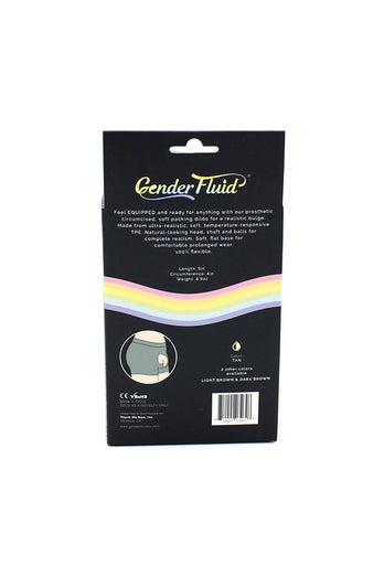 Shibari - Gender Fluid - Equipped Soft 5 Inch Packer - Assorted Colours - Stag Shop