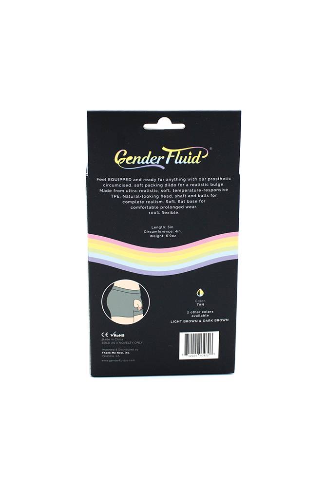 Shibari - Gender Fluid - Equipped Soft 5 Inch Packer - Assorted Colours - Stag Shop