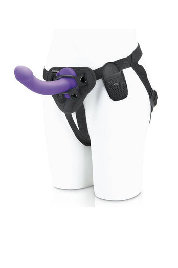 Electric Eel - Pegasus - 6 Inch Curved Vibrating Realistic Peg With Harness - Purple - Stag Shop