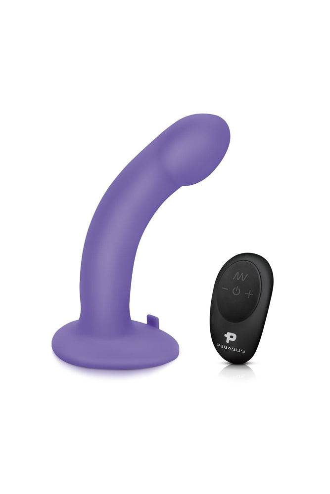 Electric Eel - Pegasus - 6 Inch Curved Vibrating Realistic Peg With Harness - Purple - Stag Shop