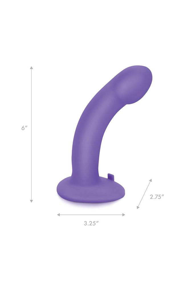 Electric Eel - Pegasus - 6 Inch Curved Vibrating Realistic Peg With Harness - Purple - Stag Shop