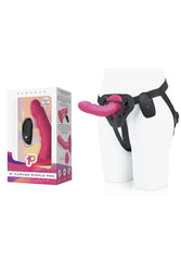 Electric Eel - Pegasus - 6 Inch Curved Vibrating Ripple Peg With Harness - Pink - Stag Shop