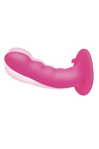 Thumbnail for Electric Eel - Pegasus - 6 Inch Curved Vibrating Ripple Peg With Harness - Pink - Stag Shop