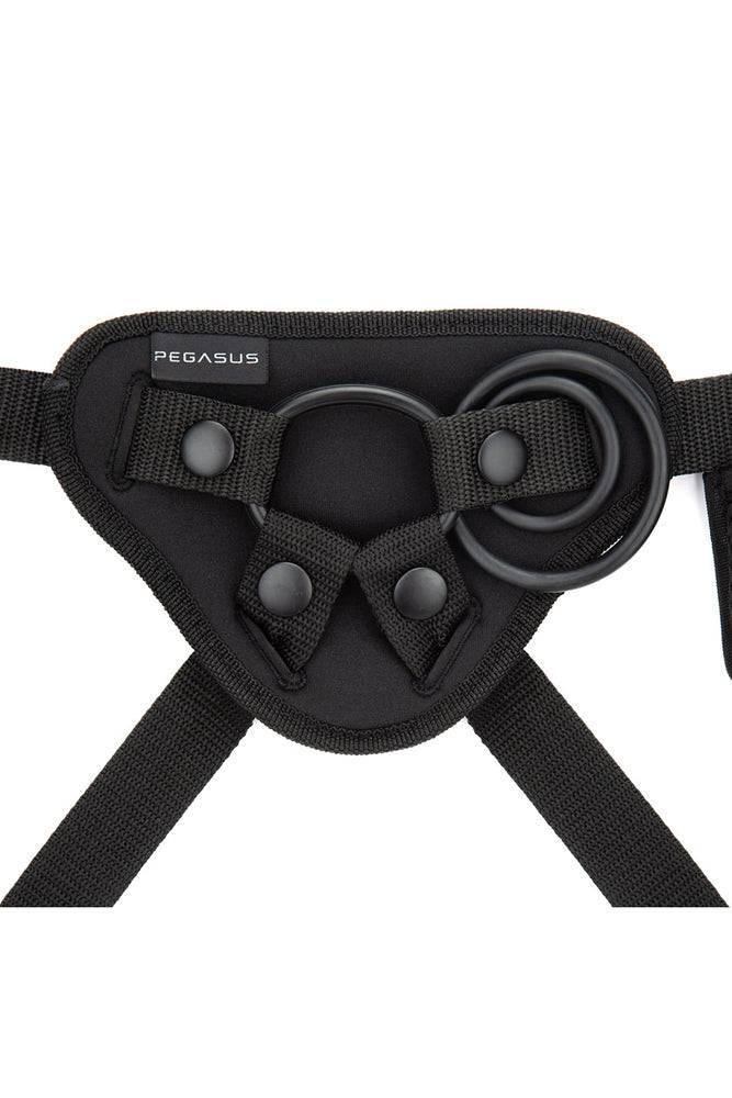 Electric Eel - Pegasus - 6 Inch Curved Vibrating Ripple Peg With Harness - Pink - Stag Shop