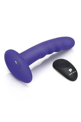 Electric Eel - Pegasus - 6 Inch Curved Vibrating Waved Peg With Harness - Purple - Stag Shop