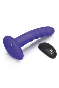 Thumbnail for Electric Eel - Pegasus - 6 Inch Curved Vibrating Waved Peg With Harness - Purple - Stag Shop