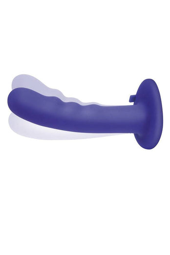 Electric Eel - Pegasus - 6 Inch Curved Vibrating Waved Peg With Harness - Purple - Stag Shop