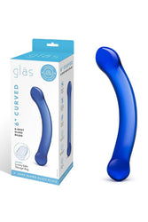 Gläs - 6-inch Curved Glass Dildo - Blue - Stag Shop