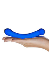 Gläs - 6-inch Curved Glass Dildo - Blue - Stag Shop