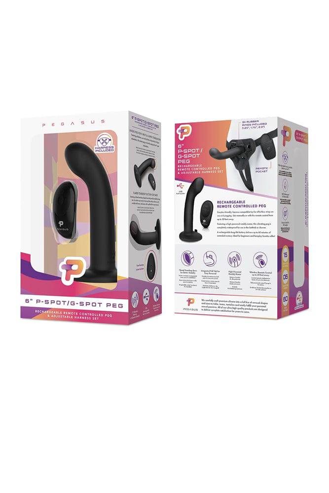 Electric Eel - Pegasus - 6 Inch Vibrating P-Spot / G-Spot Peg With Harness - Stag Shop