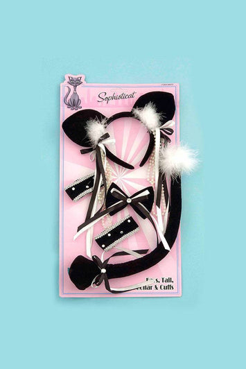 Forum Novelties - Sophisticat Cat Costume Set - Black/White - Stag Shop